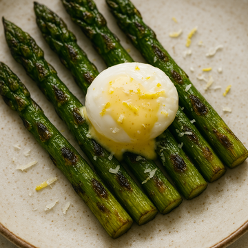 Brunchidee: Geroosterde asperges met gepocheerd ei & hollandaisesaus