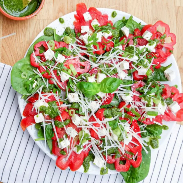 Een frisse (vegetarische) tomaten carpaccio