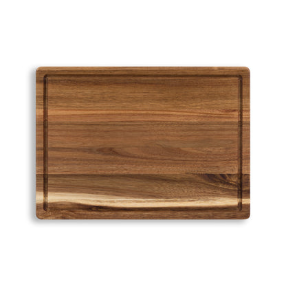 Houten Snijplank Acacia - 42×30×2,8 cm - bovenaanzicht sapgootzijde