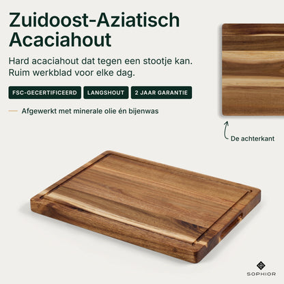 Houten Snijplank Acacia - 42×30×2,8 cm - infographic hero