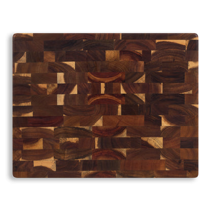 Houten Snijplank Acacia Kopshout - 45×35×4 cm - bovenaanzicht voorkant