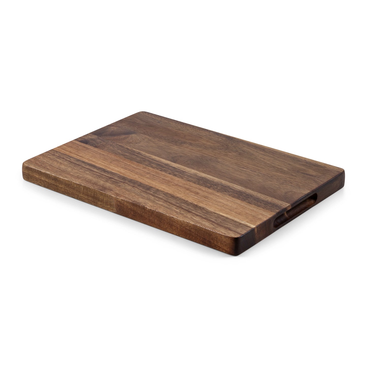 Houten Snijplank Acacia – 35×25×2,5 cm achterkant met handvat-uitsparing