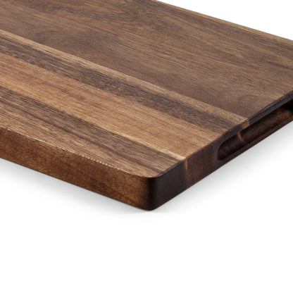 Houten Snijplank Acacia – 35×25×2,5 cm close-up achterkant met houtnerf detail