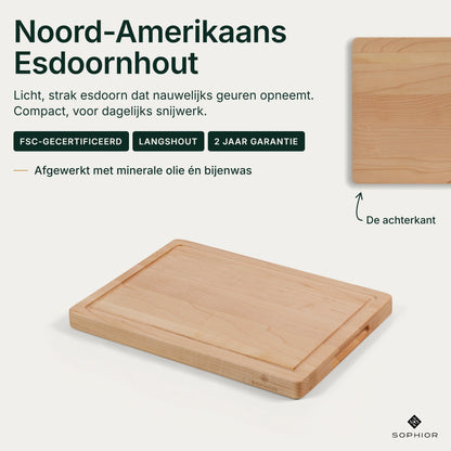 Houten Snijplank Esdoorn - 35×25×2,5 cm - infographic hero