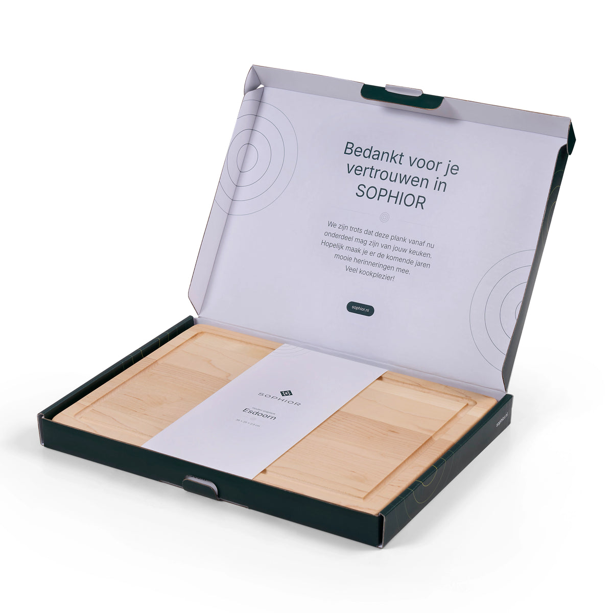 Houten Snijplank Esdoorn - 35×25×2,5 cm - verpakking open