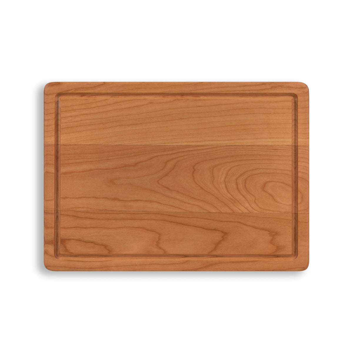 Houten Snijplank Kersen - 35×25×2,5 cm - bovenaanzicht sapgootzijde