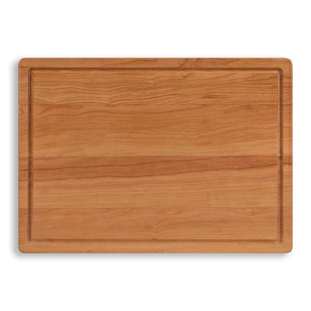 Houten Snijplank Kersen - 42×30×2,8 cm - bovenaanzicht sapgootzijde
