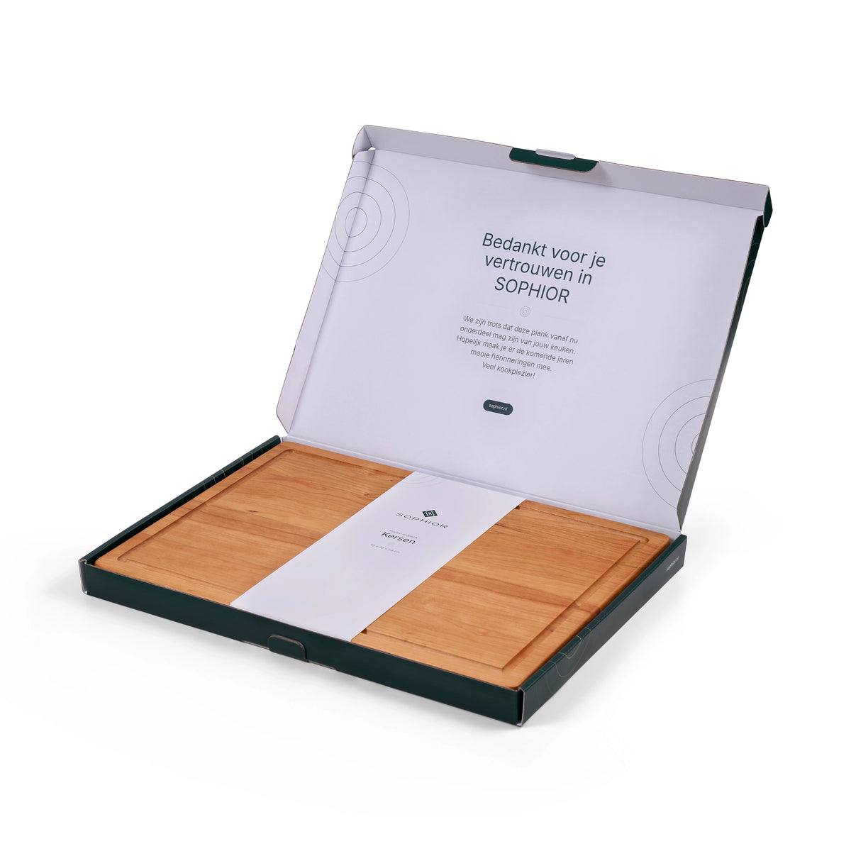 Houten Snijplank Kersen - 42×30×2,8 cm - verpakking open