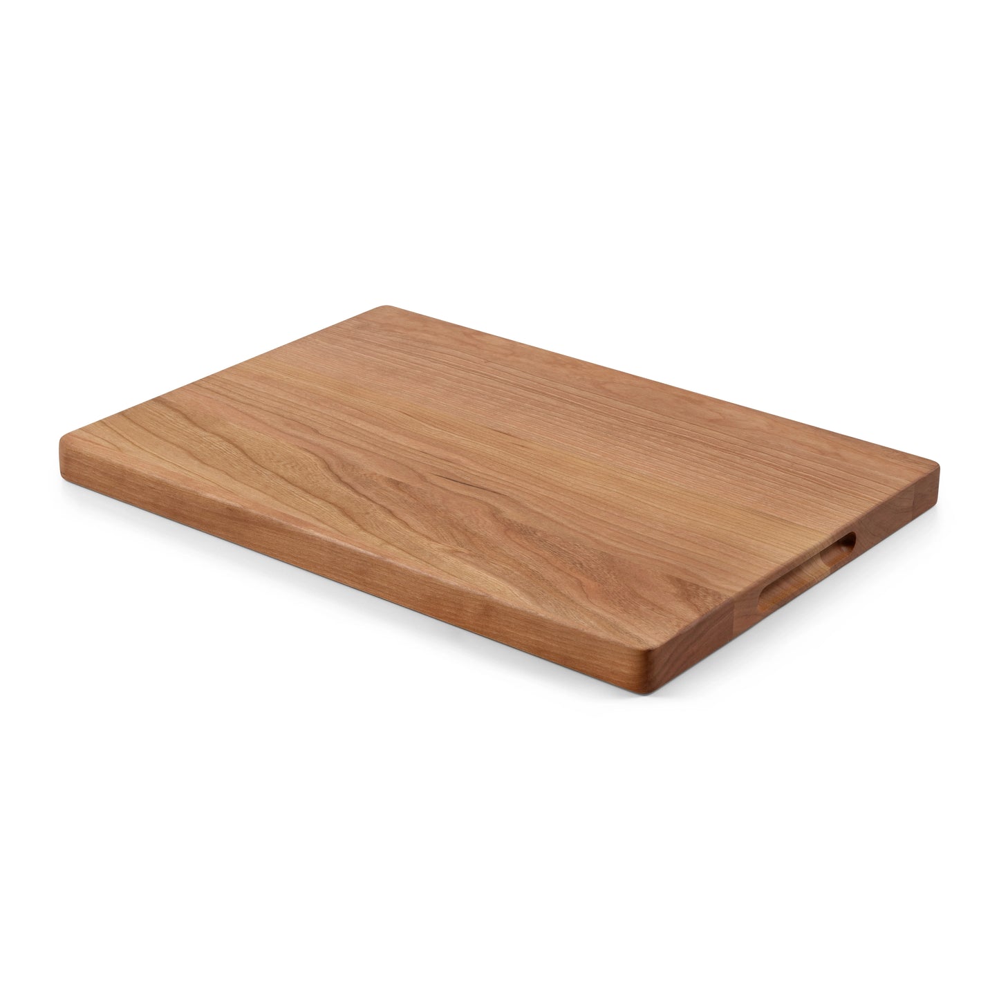 Houten Snijplank Kersen – 42×30×2,5 cm achterkant met handvat-uitsparing