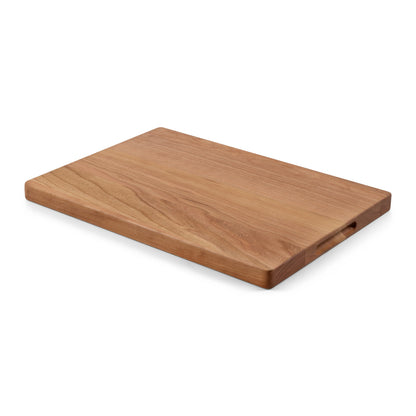 Houten Snijplank Kersen – 42×30×2,5 cm achterkant met handvat-uitsparing