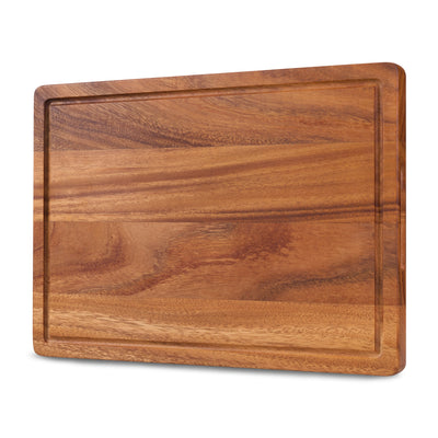 Houten snijplank walnoot langshout 42×30×2,8 cm, schuin van voren gezien