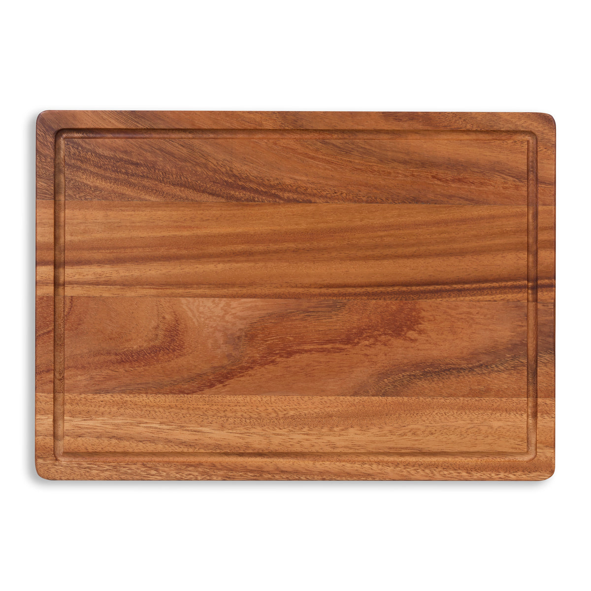 Houten snijplank walnoot langshout 42×30×2,8 cm, vooraanzicht