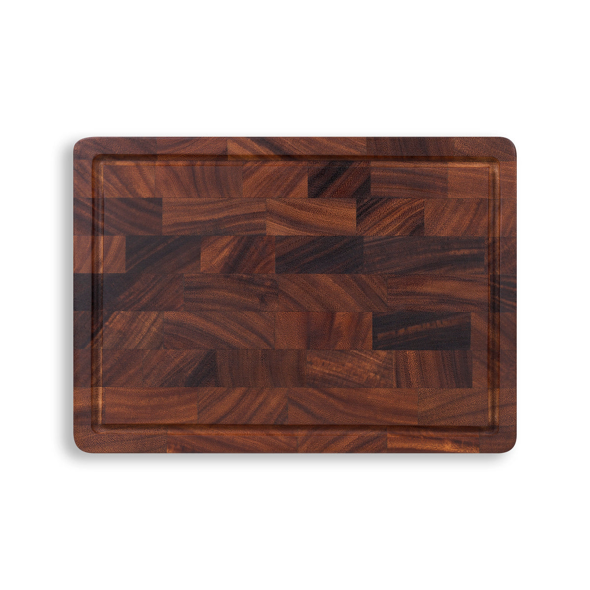 Houten snijplank walnoot kopshout 35×25×3,2 cm, vooraanzicht