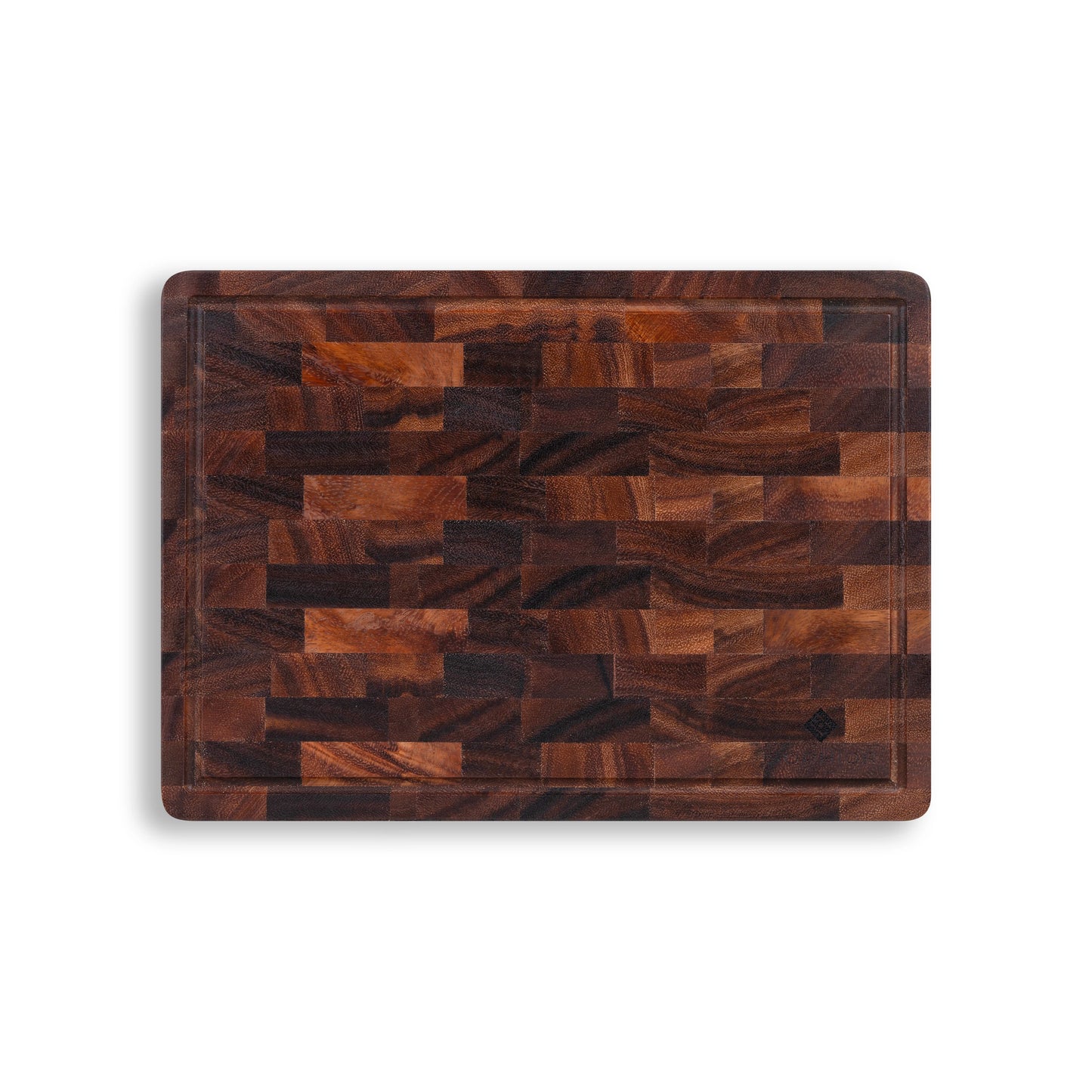 Houten Snijplank Walnoot Kopshout 35x25x2,5 cm vooraanzicht van bovenaf