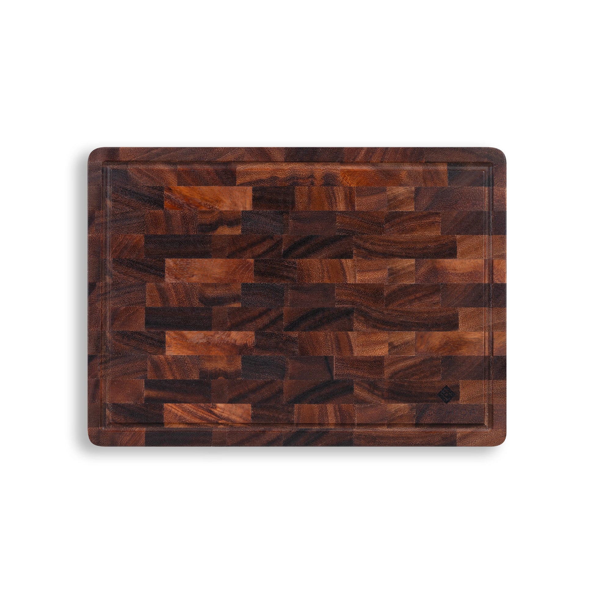 Houten Snijplank Walnoot Kopshout 35x25x2,5 cm vooraanzicht van bovenaf