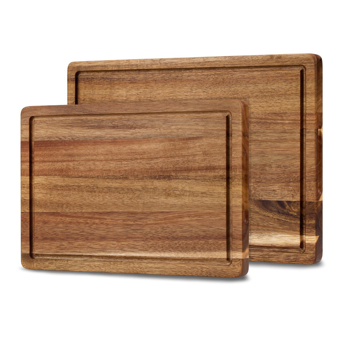 Houten Snijplankenset Acacia - 2 Planken - vooraanzicht