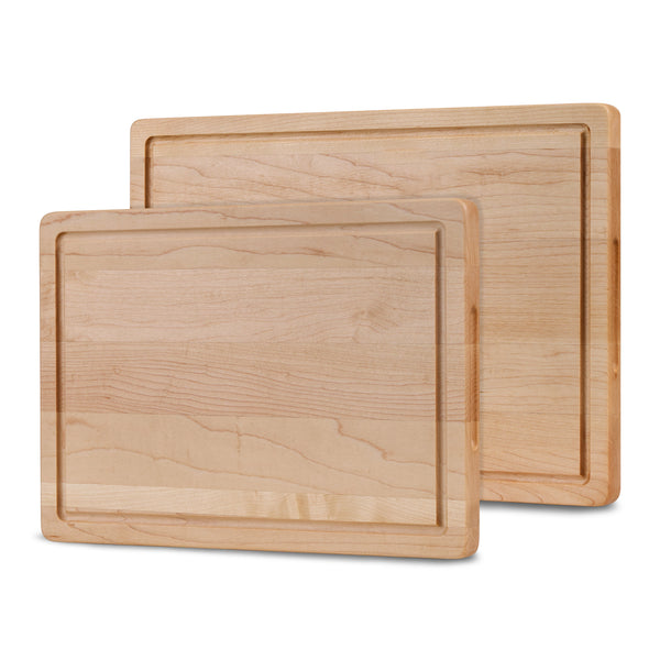Houten Snijplankenset Esdoorn - 2 Planken - vooraanzicht
