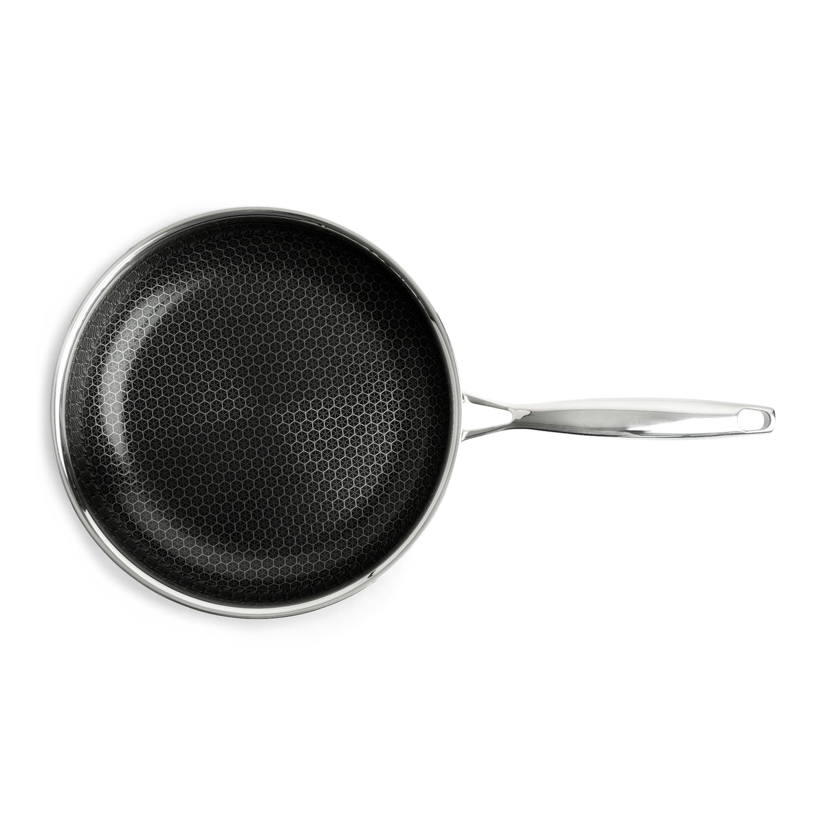 Hybride Koekenpan Ø24 cm van bovenaf met RVS-honingraat