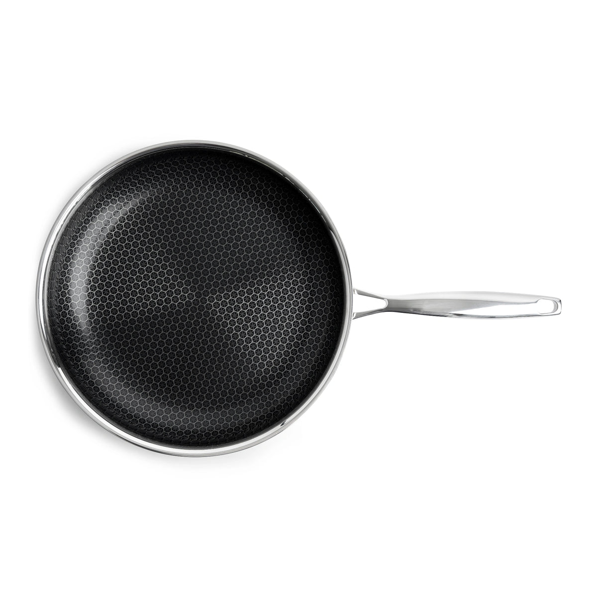 Hybride Koekenpan Ø28 cm van bovenaf met RVS-honingraat