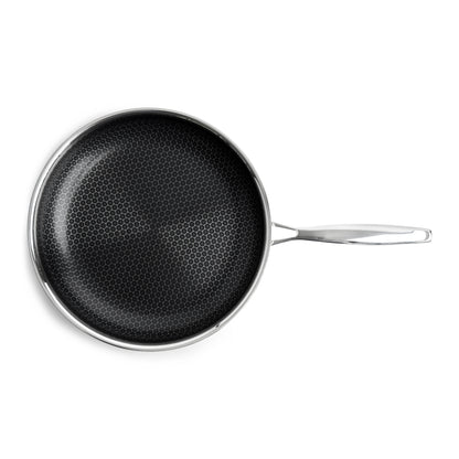 Hybride Koekenpan Ø28 cm van bovenaf met RVS-honingraat