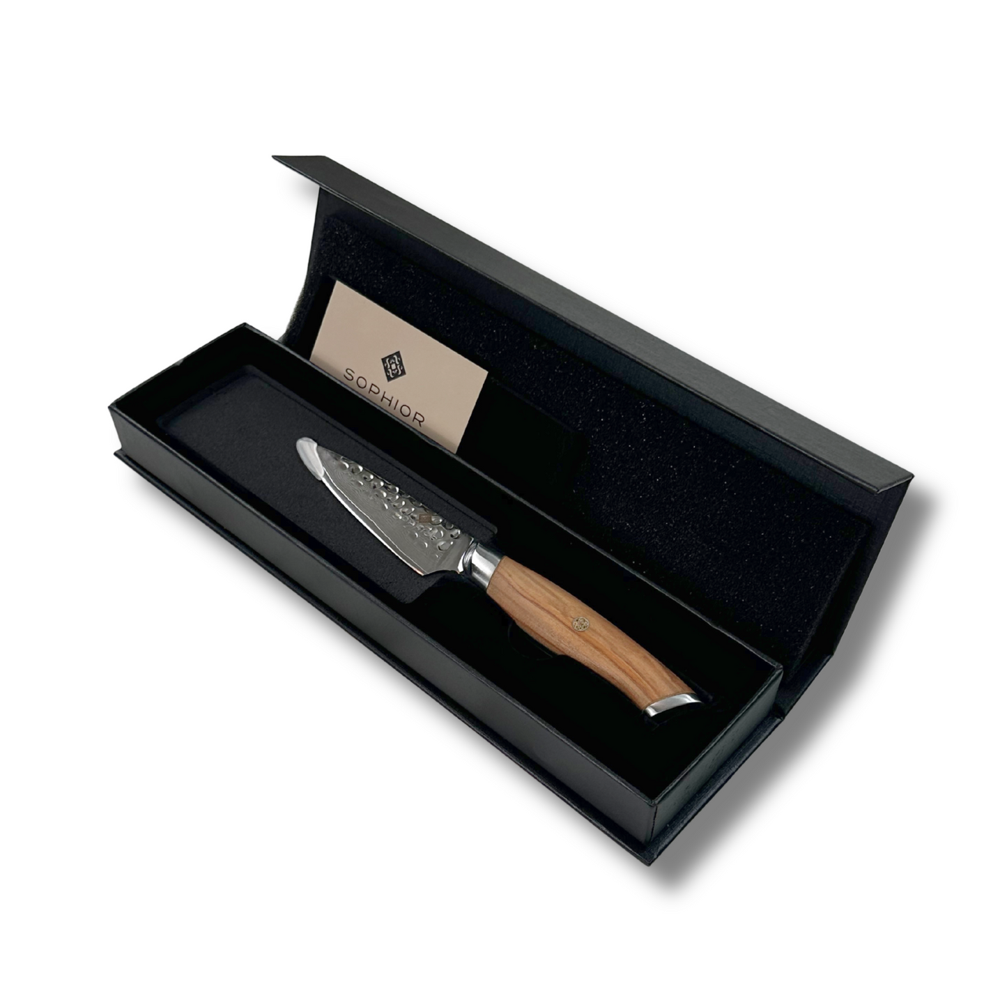 SOPHIOR Schilmes Performance Collection in geopende zwarte geschenkverpakking met certificaat