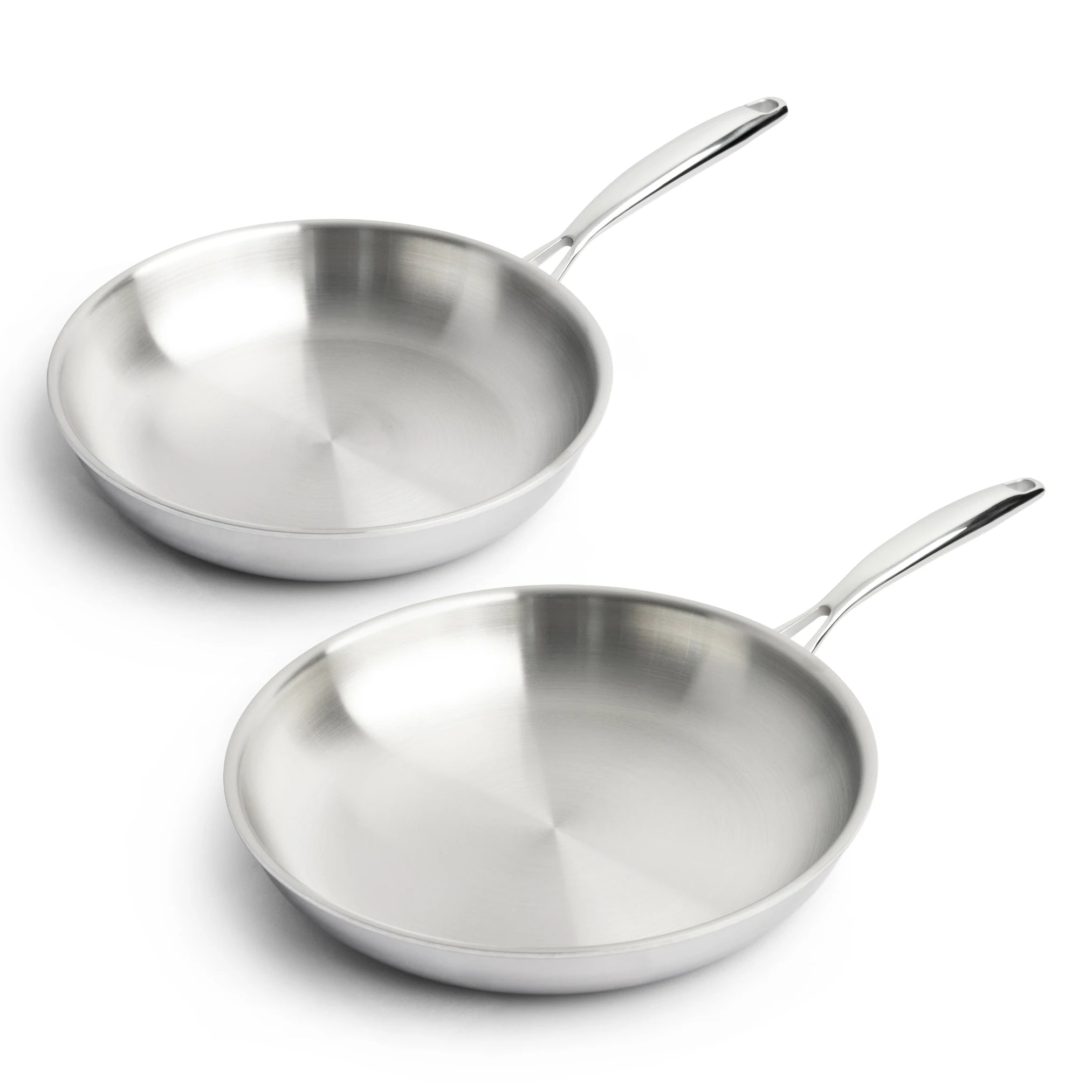 RVS Koekenpannenset 24/28 cm - 3-laags met dikke bodem (3,5 mm)