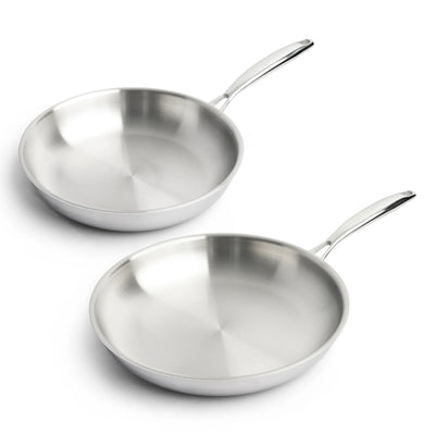 RVS Koekenpannenset Ø24 / Ø28 cm