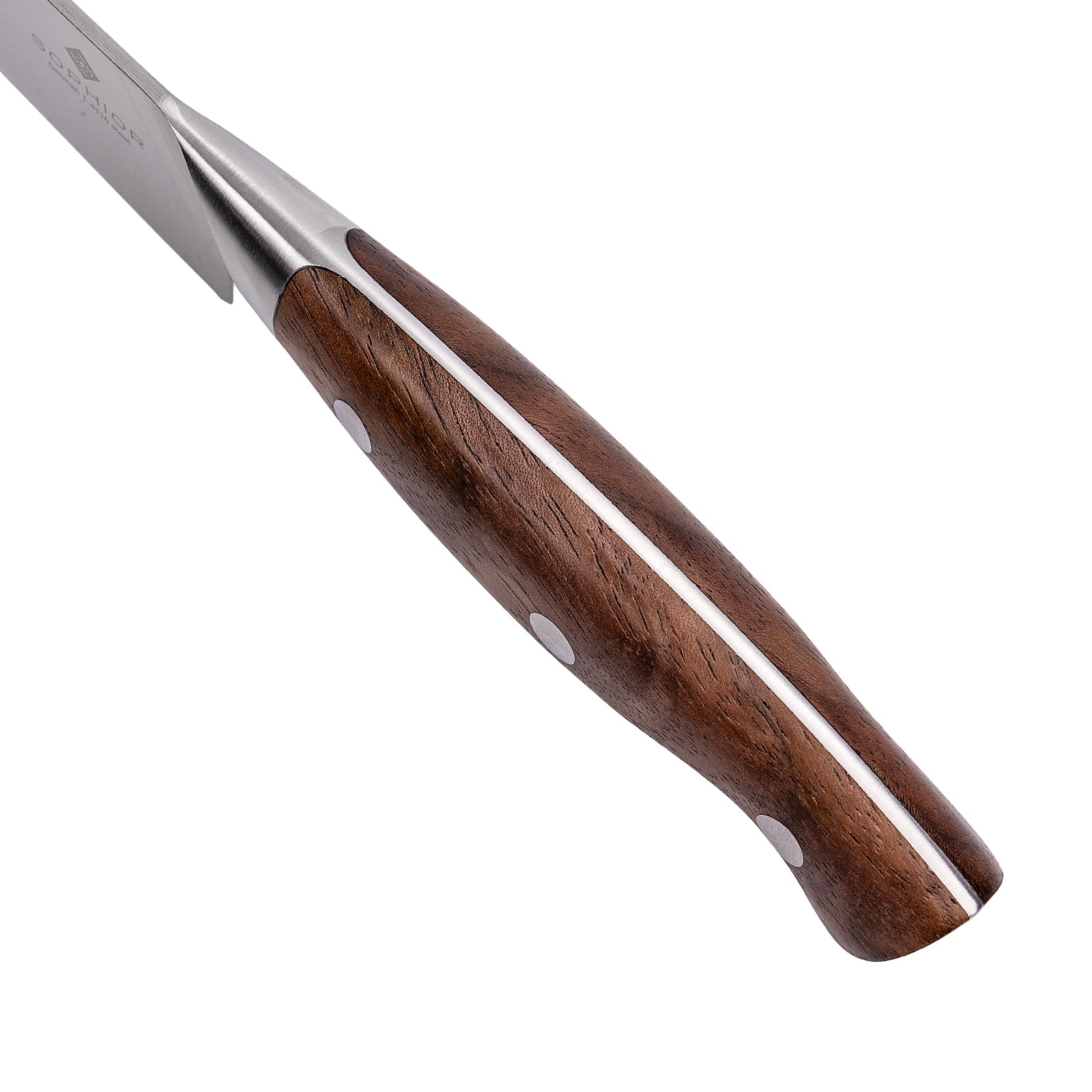 Koksmes 14 cm zijaanzicht handvat met ergonomische vorm