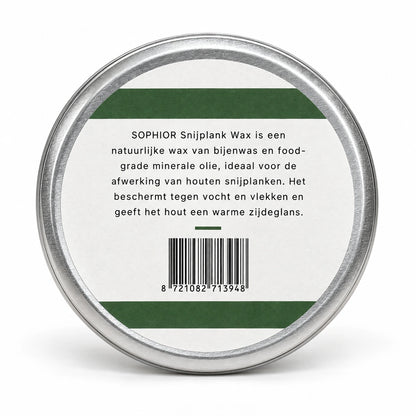 SOPHIOR snijplank wax met bijenwas, 100 gram, achterkant