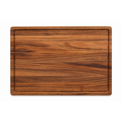 Snijplank van walnoot langshout, 42 bij 30 cm, vooraanzicht