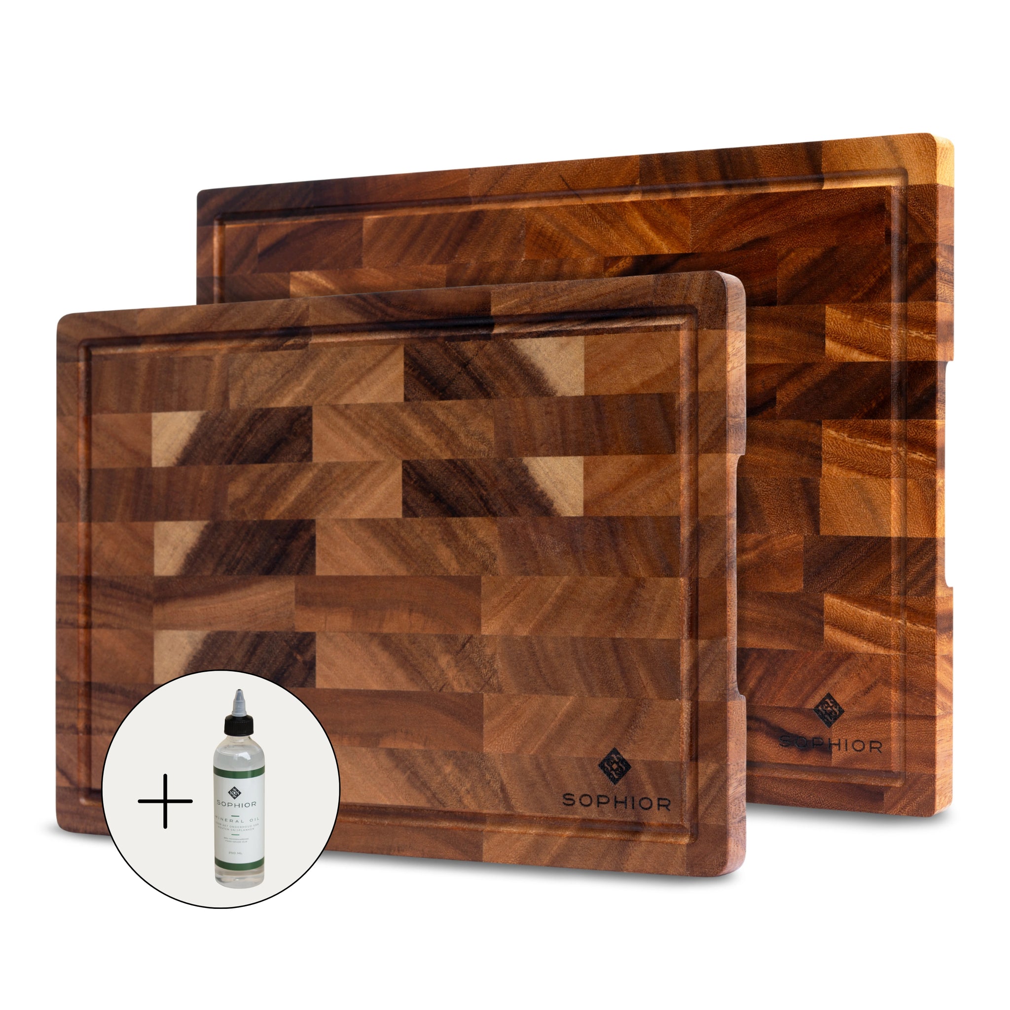 Snijplankenset van Walnoot Hout - Inclusief Onderhoudsolie