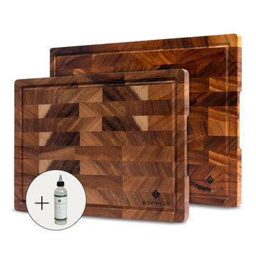 Snijplankenset van Walnoot Hout - Inclusief Onderhoudsolie