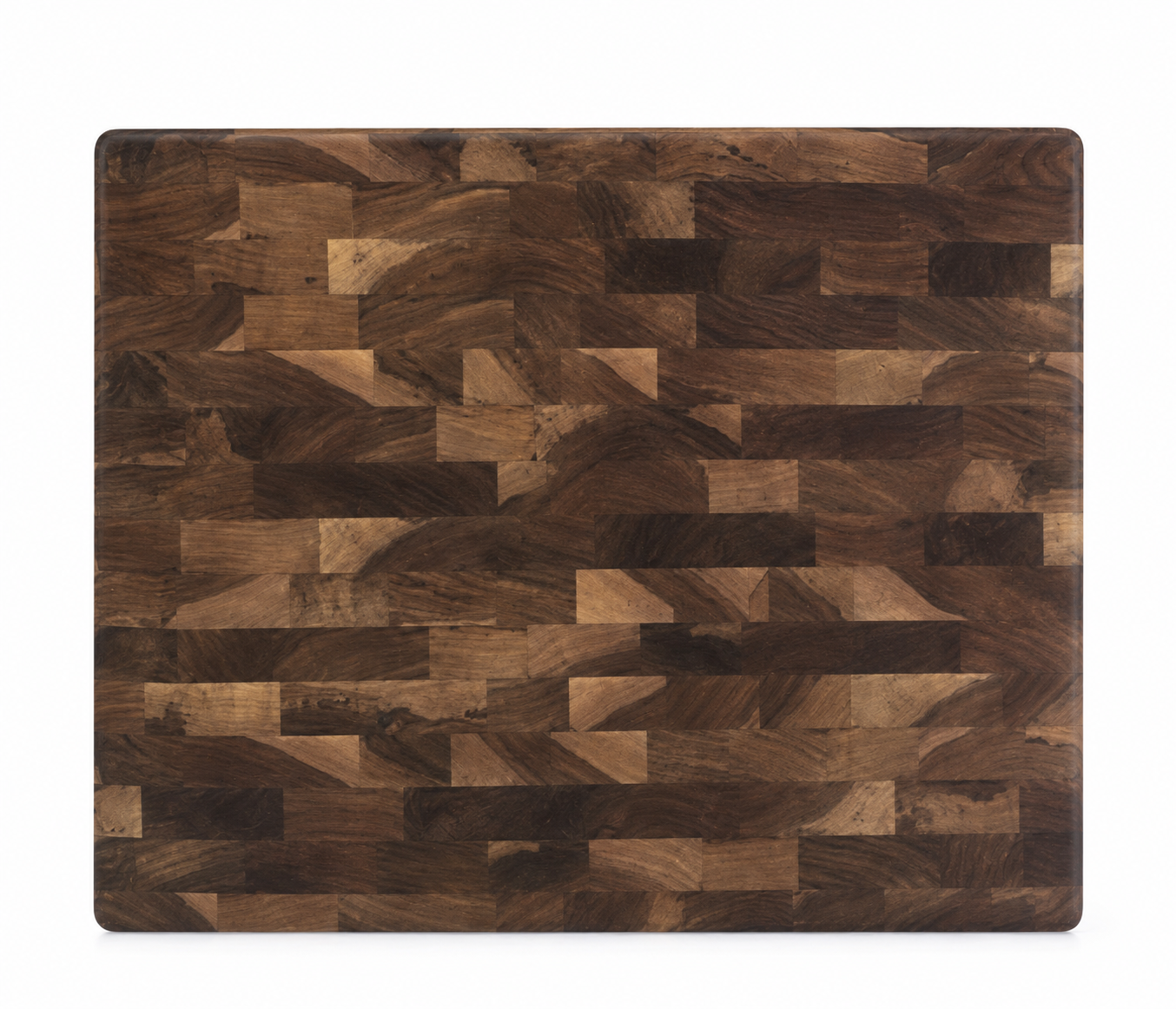 Houten Snijplank Zwart Walnoot Kopshout, 50×40×4,5 cm